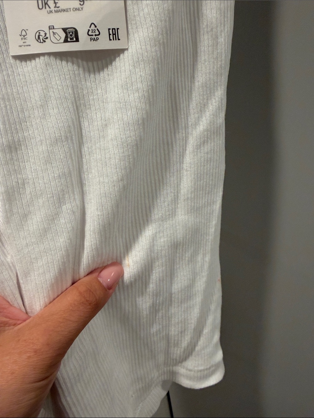 Zara Ribbed Racerback Tank Top - Picture 3 of 3